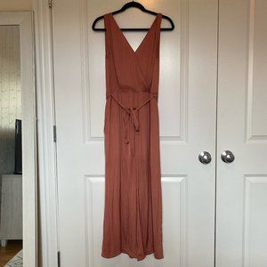 KLD Brand Wide Leg Orange Jumpsuit